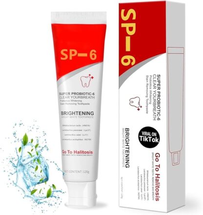 SP-6 Ultra probiotic whitening Toothpaste.